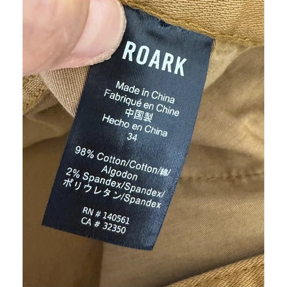 Roark HWY 190 Relaxed‎ Fit Golden Denim Jeans Mens Size 34 preppy dandy